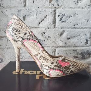 Charlotte Russe faux snake skin pumps - Size 8